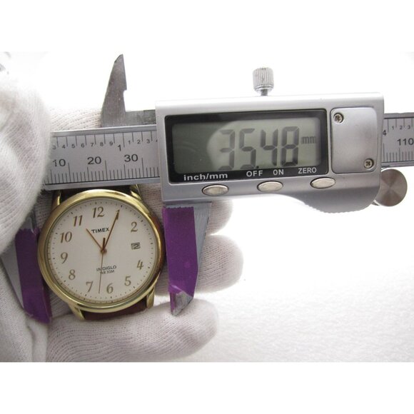 Women Timex Quartz WR Analog 35mm Round Watch (H971) "New Battery" - Picture 3 of 10